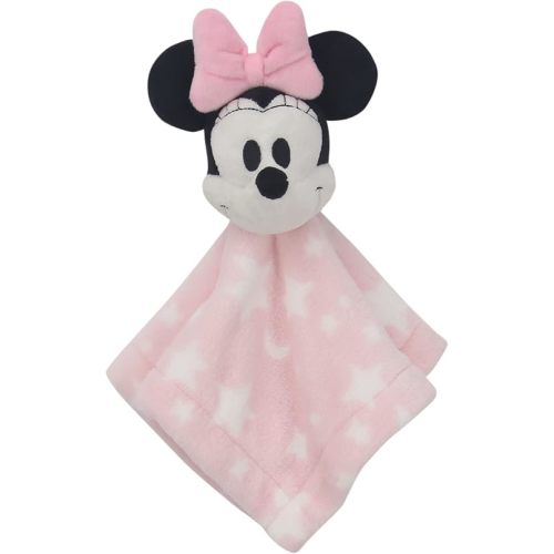 Lambs & Ivy Disney Baby Minnie Mouse Pink Stars Security Blanket/Lovey