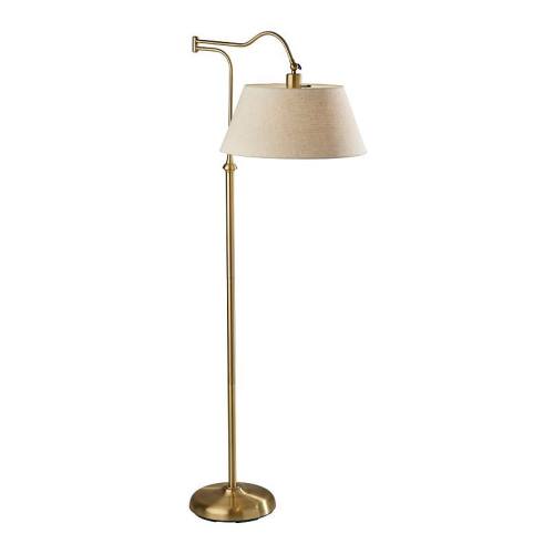 Adesso 60.25-in. Antique Brass Rodeo Floor Lamp