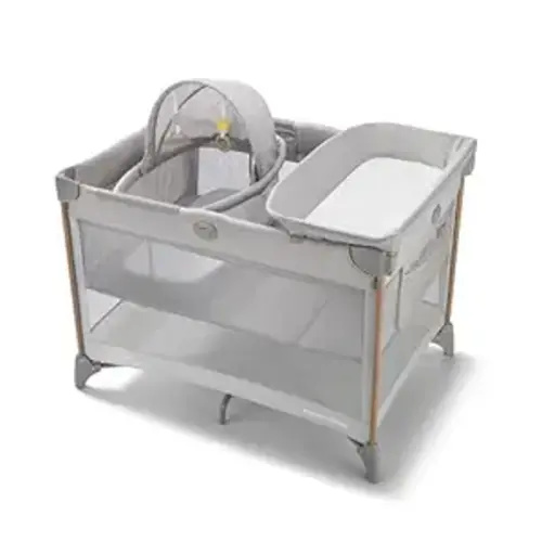 Graco Pack n’ Play CareSuite Playard, Portable Playpen with Baby Bassinet, Changing Table, Sky