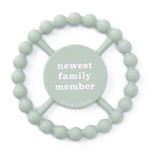Bella Tunno Happy Teether – Soft & Easy Grip Baby Teether Toy, Silicone Teether Ring to Help Soothe Gums, Non-Toxic and BPA Free, Family Member