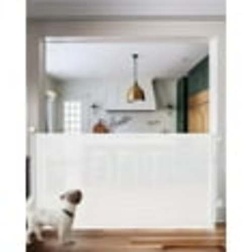 Ophanie Retractable Baby Safety Gate,Mesh Pet Gate 33" Tall, Extends to 55" Wide, Indoor & Outdoor Child Gates for stair,White