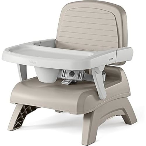 Chicco Bento Booster 3-in-1 Portable Booster Seat for Table, Feeding Seat and Toddler Chair for Babies and Toddlers, for Children up to 50 lbs., Lightweight, Compact Fold, Oat/Beige