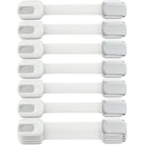 Amazon.com: Child Safety Strap Locks (4 Pack) for Fridge, Cabinets, Drawers, Dishwasher, Toilet, 3M Adhesive No Drilling - Jool Baby : Baby