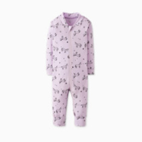 Hanna Andersson Baby 2-Way Zip Sleeper in HannaSoft - Mini Unicorn, 0-3 M