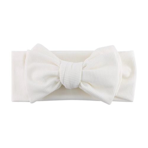 Baby Oversized Ribbed Topknot - Milk