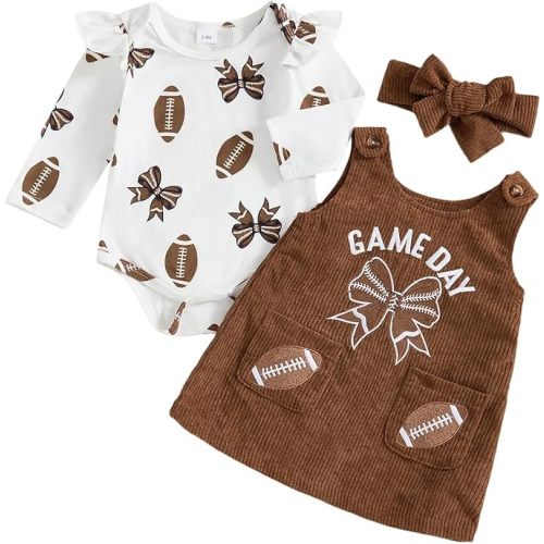 Adobabirl My First Halloween Baby Girl Outfit Pumpkin Ruffle Long Sleeve Romper Overall Dress Headband Cute Fall Clothes