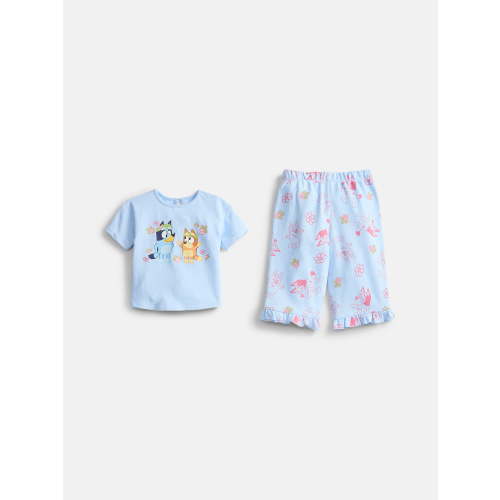 Bluey Baby Girls Graphic Tee and Pants Set, 2-Piece, Sizes 0M-24M