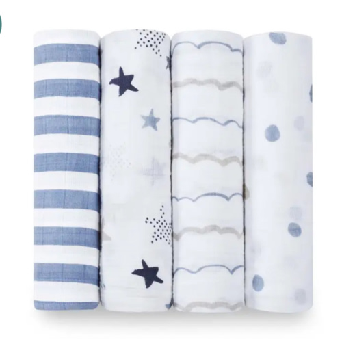 Rock Star Classic Swaddle 4pk | aden + anais