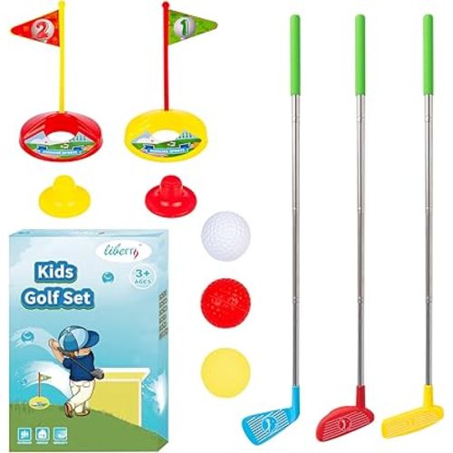 Liberry Kids Golf Club Set, Retractable Toy Golf Clubs for Toddlers, Mini Golf Set for Children Age 2 3 4 5 Years Old