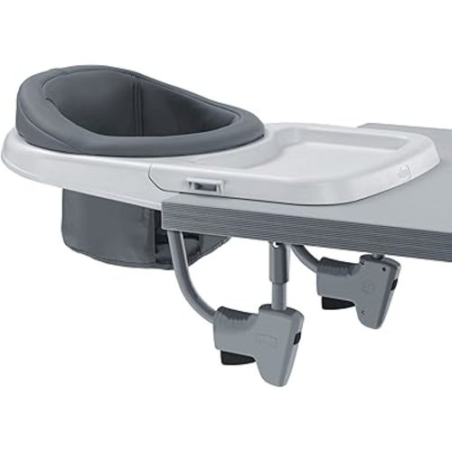 Chicco FastLock® 360 Rotating Hook-On High Chair, Portable High Chair for Babies and Toddlers, Sets up in Seconds | Charcoal/Grey