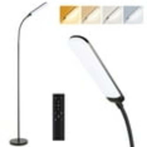 Reading Floor Lamp with Remote, Bright 18W Floor Lamps for Living Room with 1H Timer, Stepless Adjustable 2700K-6500K Colors & Brightness Standing Lamp with Remote & Touch Control Reading Floor Lamps