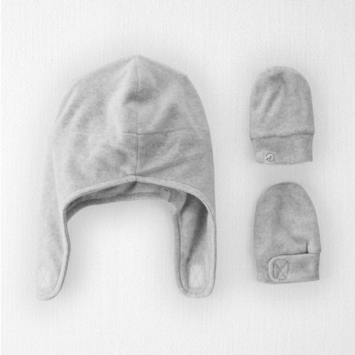 Baby
2-Pack Recycled Fleece Hat and Mittens Set
- Style,Grey Heather