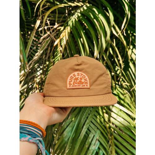 Pure Stoke Little Surfer Dude Brown Nylon Snapback