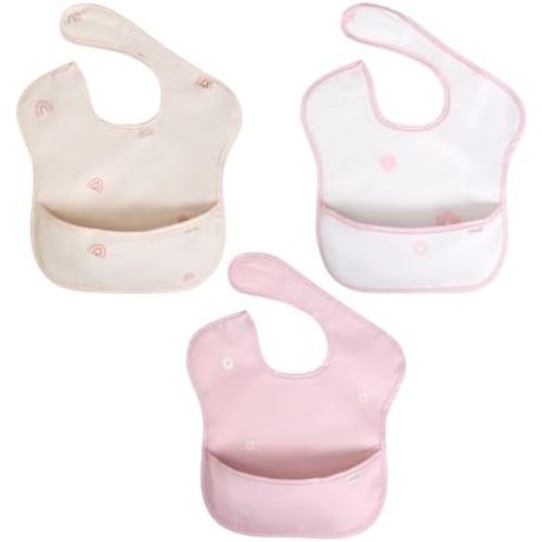 Ali+Oli Smock Bibs for Babies, BPA-Free Oeko-Tex Certified, Waterproof Baby Smock, Machine Washable, Toddlers Ages 6m+