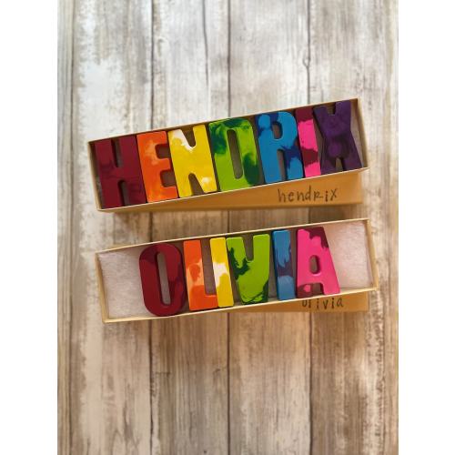Personalized RAINBOW Crayons for Kids Crayon Name Set - Etsy