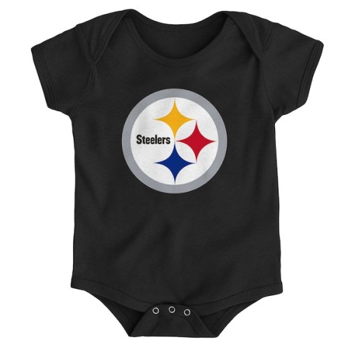 Newborn & Infant Pittsburgh Steelers Black Team Logo Bodysuit