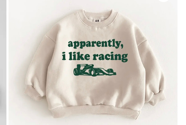 Apparently I like racing Sweater 12-18m