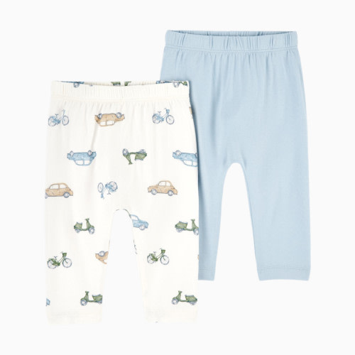Carter's 2-Pack PurelySoft Pants - Blue/Ivory, 3M