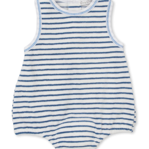 Cabana Terry Stripes Blue Bubble