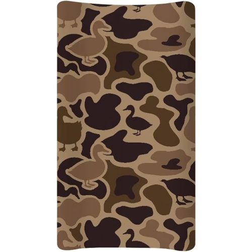 Camo Hunting Duck Changing Pad Cover for Baby Soft Diaper Change Table Covers with Elastic Edge Washable Cradle Mattress Sheets 32"x16" Inch