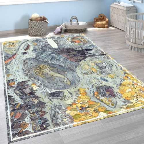 Witchcraft Map,Wizardy Carpet,Popular Movie Rug,Kids Room Rug,Harry Rug, Magic Floor Mat, Kids Play Mat, Nursery Rug, Children's Carpet,