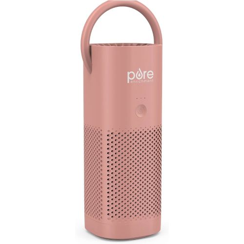 Pure Enrichment PureZone Mini Portable Air Purifier - Cordless True HEPA Filter Cleans Air & Eliminates 99.97% of Dust, Odors, & Allergens Close to You - Cars, School, & Office (Blush)