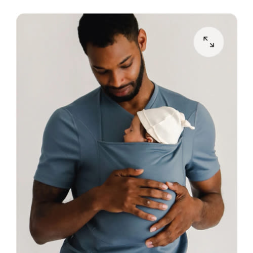 Lalabu Dad Shirt | Original Babywearing T-Shirt with Kangaroo Pouch | Baby Wrap Carrier for Newborns & Infants | Baby Wrap Carrier for Newborns | Essential for new Dads