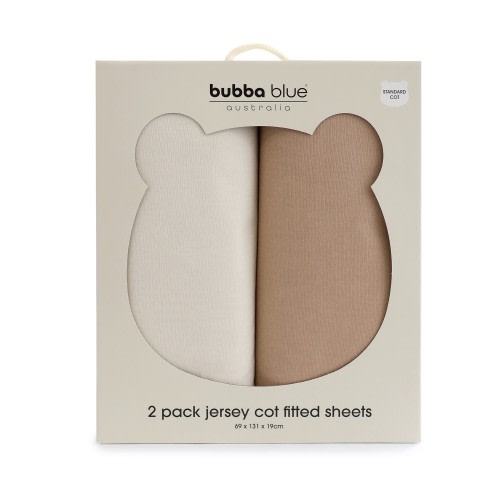 Bubba Blue Sundae Cot Fitted Sheet 2 Pack Chestnut