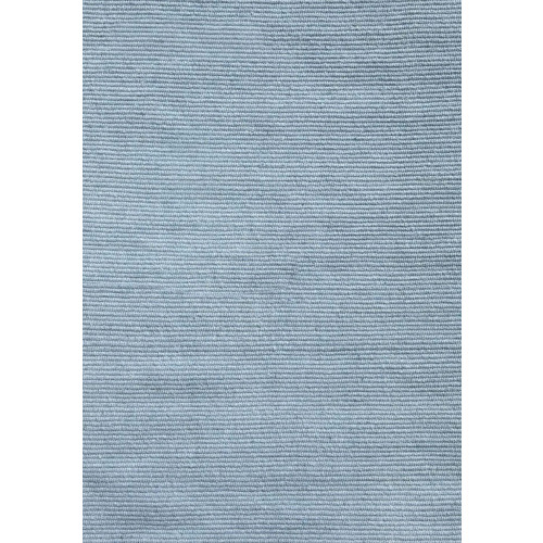 Solid Light Blue Flatweave Eco Cotton Rug 4 x 6