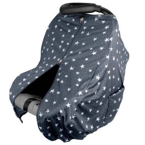 Jj Cole Dreamguard Packable Car Seat Canopy - Breathable & Adjustable Infant Car Seat Cover - Stars