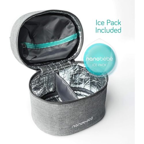 Nanobebe Deluxe Bottle Travel Cooler - Grey