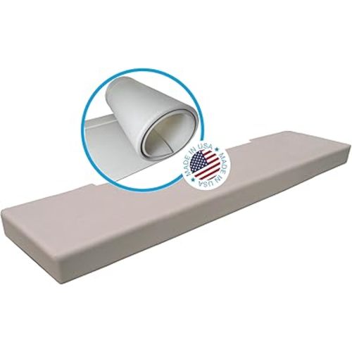 KidKusion Soft Seat Hearth Pad | Made in USA | Taupe | 90" x 14" | Fireplace and Hearth Protection