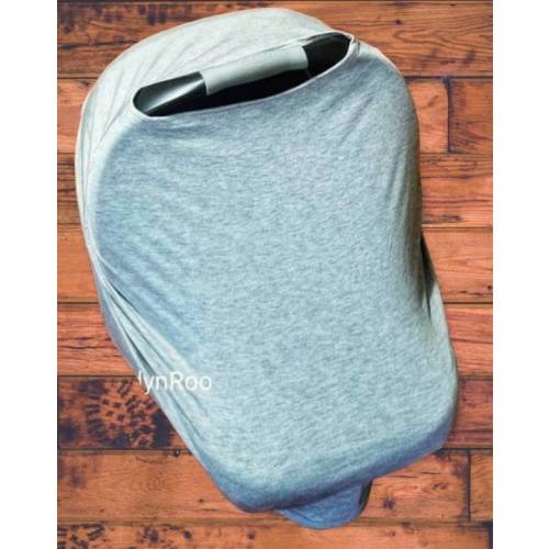 Heather Gray Baby Car Seat Cover Stretchy Multi Use Nursing - Etsy