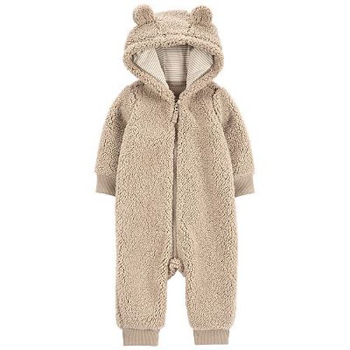 Baby Boy Carter's Teddy Fleece Bear Zip-Up Bodysuit