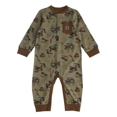 Baby Carhartt Duck Print Long Sleeve Coverall | SCHEELS.com
