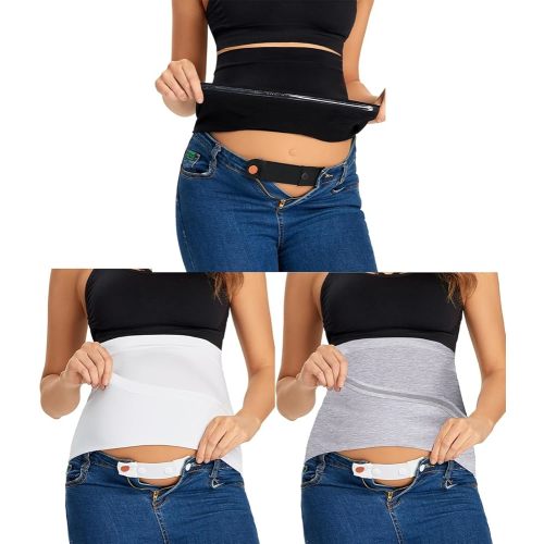 Combination of Maternity Shirts Extenders and Pants Waist Extenders, Seamless Maternity Belly Band