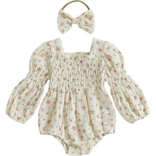 Girl Bubble Romper Long Sleeve & Headband