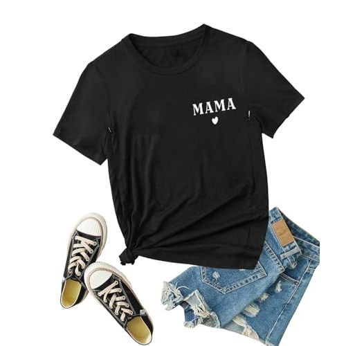 Funny Mama Shirt for Women Maternity Nursing Shirt Cute Leopard Heart Graphic Tees Friendly Zip Breastfeeding Tops