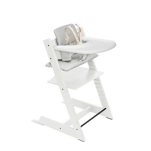Stokke Tripp Trapp High Chair 2 with Adjustable Baby Set, Cushion, and Removable Tray