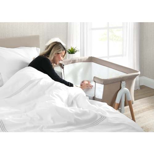 Bondi Adjustable Height Bedside Beechwood Bassinet