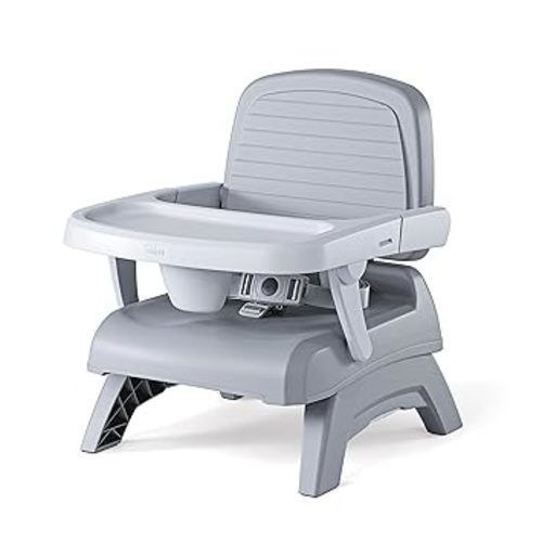 Chicco Bento Booster 3-in-1 Portable Booster Seat for Table, Feeding Seat and Toddler Chair for Babies and Toddlers, for Children up to 50 lbs., Lightweight, Compact Fold | Oyster/Grey