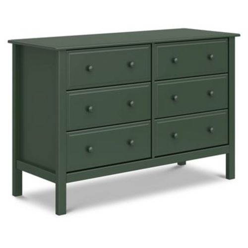 daVinci Jayden 6-Drawer Double Wide Dresser - Forest Green