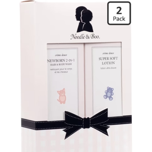 Noodle & Boo Bundle of Joy Newborn Baby Gift Set ; Newborn 2-in-1 Hair & Body Wash, Super Soft Baby Lotion