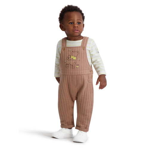 Winnie The Pooh Baby Boy 2 Piece Overall Set, Sizes 0-24 Months