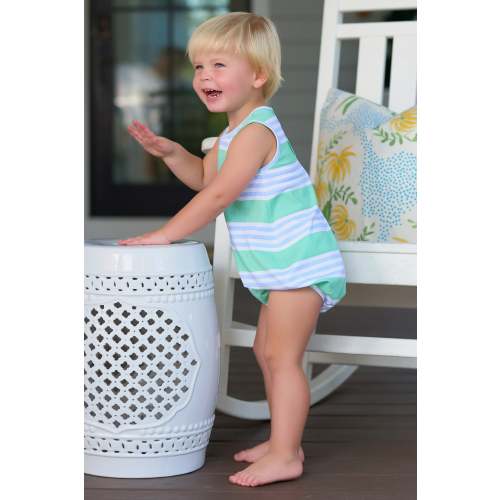 Patton Play Bubble - Grace Bay Green Saddle Ridge Stripe