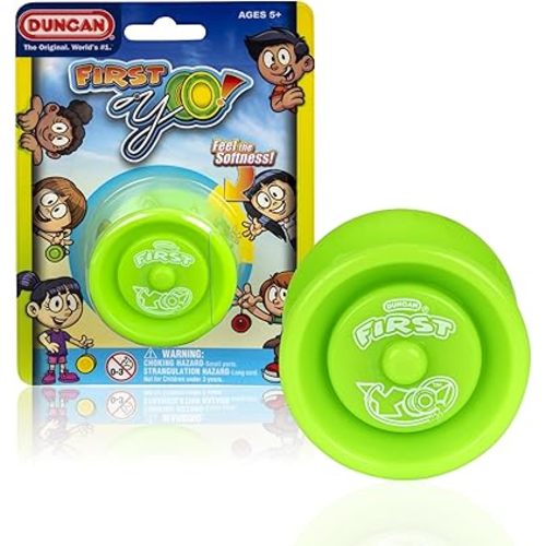 Duncan Toys First Yo! - Best Beginner Yo-Yo for Kids, Responsive Yo Yo, YoYo Toy - Green/Yellow