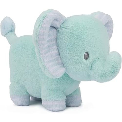 GUND Baby Safari Friends Collection Plush Elephant with Chime, Sensory Toy Stuffed Animal for Babies and Newborns, Teal, 7"