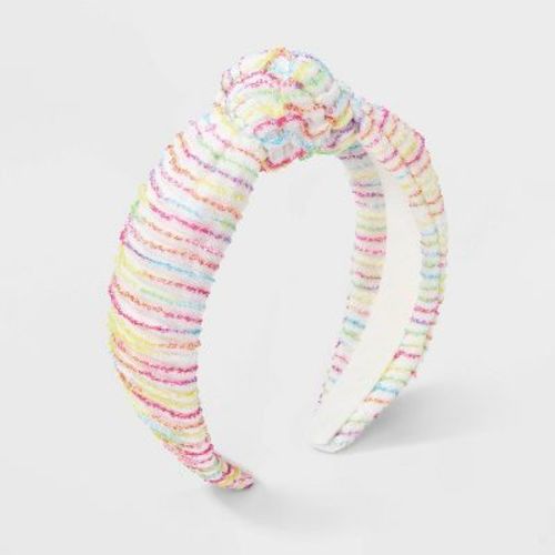 Girls' Ribbed Striped Headband - Cat & Jack™: Fashion Hair Accessory, Recycled Polyester, Ages 3+