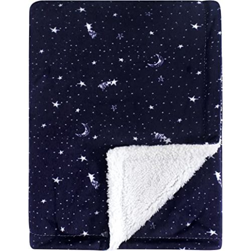 Yoga Sprout Mink Blanket with Sherpa Backing, Moon