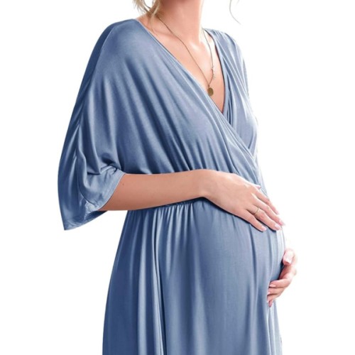 Ekouaer 3 in 1 Labor/Delivery/Hospital Gown Maternity Dress Nursing Nightgown Sleepwear for Breastfeeding